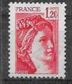 1977-78 FRANCE 1974 oblitr, cachet rond, mariane Sabine