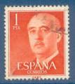 Espagne N864 Franco 1p vermillon oblitr