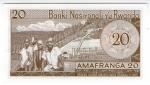 **   RWANDA     20  francs   1976   p-6e    UNC   **