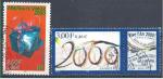 1999 FRANCE 3290-91 oblitrs, cachet rond, an 2000