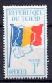 Timbre Rpublique du TCHAD  Service 1966-71  Neuf ** N 01  Y&T  Drapeau