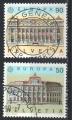 Suisse 1990; Y&T n 1347-48; 50 & 90c, paire Europa, Edifices postaux