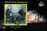 Vignette de fantaisie, echecs, World Chess Champions. 1886, Wilhelm Steinitz