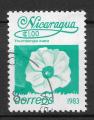 NICARAGUA - 1983 - Yt n 1261 - Ob - Fleurs : thumbergia alata