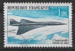 1969 FRANCE PA 43 oblitr, cachet rond, Concorde