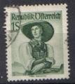 Autriche 1951 - YT 801  - Costumes rgionaux - Tyrol,- Pustertal