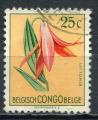 Timbre CONGO BELGE 1952   Obl   N  305    Y&T   Fleurs