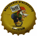 Belgique Capsule bire Crown Cap Brasserie d'Achouffe Chouffe Blonde Jaune SU  