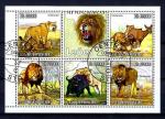 Animaux Lions St Thomas 2010 (279) srie compl. Yv 3446  3450 oblitr used
