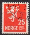 NORVEGE N 177 o Y&T 1937-1938 Armoiries lion