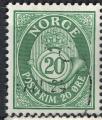 Norvge 1969 Oblitr Used Postfrim Corne Postale 20 Ore vert fonc SU