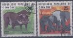 Congo : n 420 et 421 oblitr anne 1976