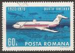 roumanie - poste aerienne n 223  obliter - 1970