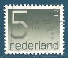 Pays-Bas N1041 Centenaire des timbres  chiffres 5c gris oblitr