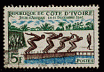 Cte Ivoire 1961 - Y&T 201 - oblitr - sport natation