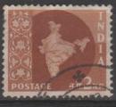 INDE N 72 o Y&T 1957-1958 Carte de l' Inde