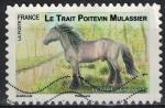 FRANCE Oblitr Used Stamp Cheval de trait Le poitevin mulassier 2013