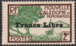 Nlle-Caledonie 1941 - Timbre de 1928-39 surchargé France Libre - YT 196 °