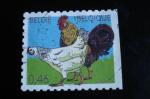 Belgique - Anne 2006 - Coq & poule (adhsif) - Y.T. 3467 - Oblit. Used Gest.