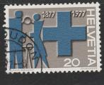 Suisse timbre n 1021 anne 1977 Croix Bleue