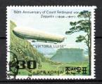 Core du nord Y&T  N  1988 oblitr Zeppelin