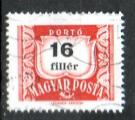 Hongrie Yvert Taxe N222A oblitr 1958 chiffre 16 filler