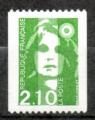 France neuf Yvert N2627 Marianne Briat  2,10 vert roulette 1990