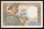 FRANCE Billet de 10 Francs Mineur  1944