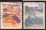 Canada 1972-1976 YT 473 475 Obl Prairies et rivage canadiens