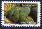 Oblitr Carnet Des lgumes pour une lettre verte Potirons verts FRANCE 2012