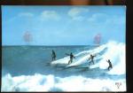 CPM  anime  Sport  Surfing sur la Cte Basque, Slalom au milieu des vagues