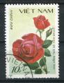 Timbre Rpublique Socialiste du VIETNAM 1987 Obl N 856  Y&T Fleurs Roses