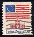 -U.A./U.S.A. 1975 - Drapeau au-dessus de Independence Hall -YT 1076Aa/Sc 1625 