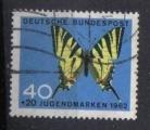Allemagne RFA 1962 - YT 251 - papillon - Flamb (cote >3.00e)