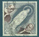 Monaco 1958 - Y&T 492 - oblitr - Statue de Marie , Pape Pie XII et Pape Pie IX
