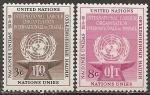  nations unies (new york) n 27/28  la paire neuve* - 1954