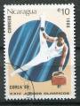 Timbre du NICARAGUA 1988  Obl  N 1494  Y&T  Gymnastique