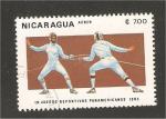 Nicaragua - Scott 1258   fencing / escrime