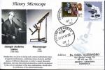 Envelope circulée, Roumanie, 2013, History Microscope, Joseph Lister