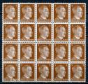 Timbre ALLEMAGNE Empire III Reich Planche de 20 TP  1941 - 43  Neuf **  N 706