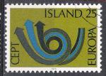 Islande 1973 ; Y&T n 425; 25k Europa, multicolore