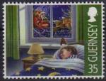 Guernesey 2013 - Nol: enfant endormi & Pre Nol en traneau  - YT 1464 **