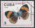Timbre oblitr n 2915(Yvert) Cuba 1989 - Papillon