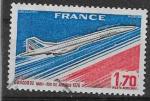1976 FRANCE PA 49 oblitr, cachet rond, avion Concorde