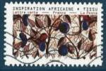 France 2019 - autoadhsif - YT 1659 - tissus motifs nature - inspirat africaine