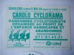 CAROLO CYCLORAMA 1984 dat CHARLEROI  Autocollant VELO SPORT Cyclisme 