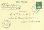 Carte postale 0,80 Bequet (1891-CP1) oblitre cachet manuel AVON ANNEXE 2