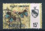 Timbre MALAYSIA Etat Fdr NEGRI SEMBILAN 1971  Obl N 85 Y&T Papillon