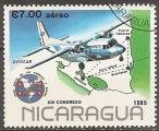 nicaragua - poste aerienne n 1089  obliter - 1985