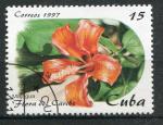 Timbre de CUBA 1997  Obl  N 3668  Y&T  Fleurs
